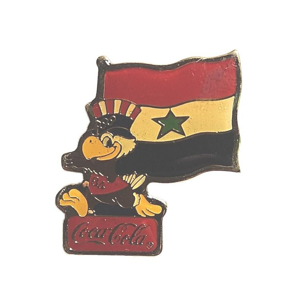 1984 Olympic Yemen Arab Rep Coca Cola Los Angeles Official International Pin Sam